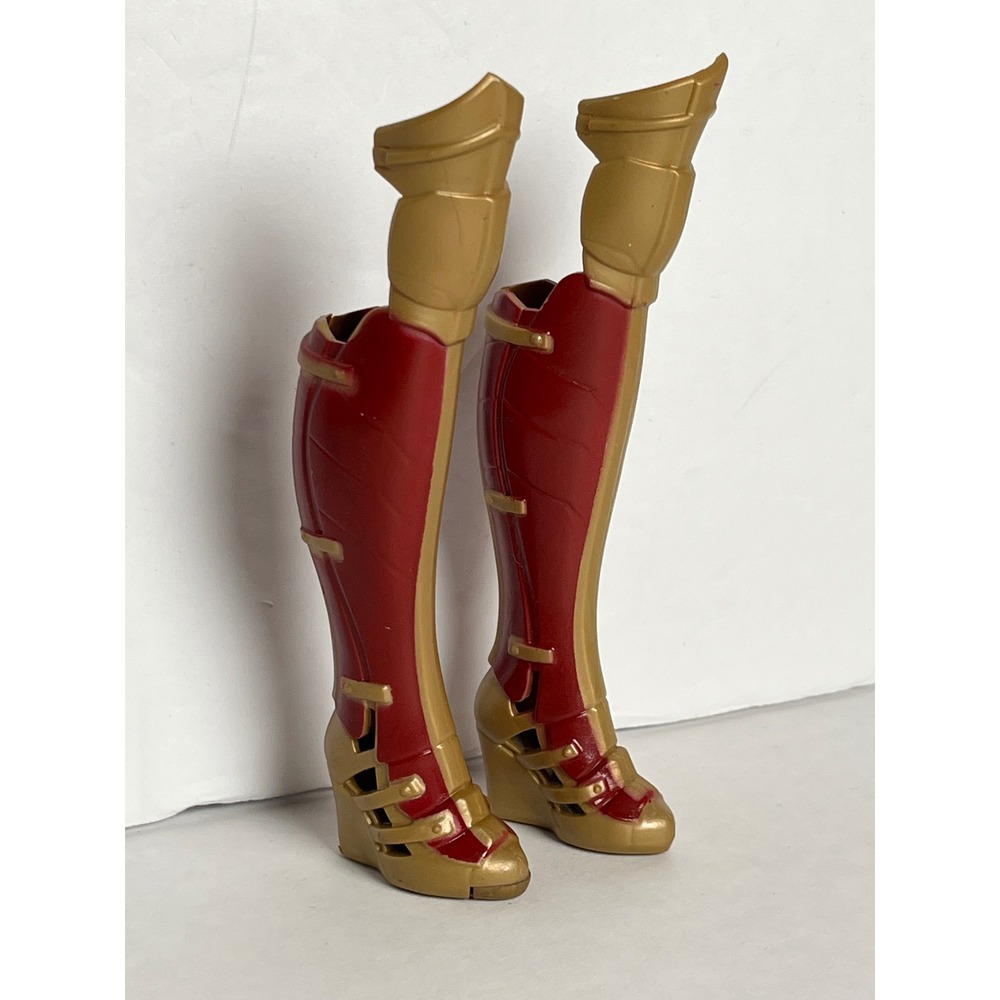 DC Super Hero Girls Wonder Woman Doll Boots Red Gold Armor Wedge Replacement